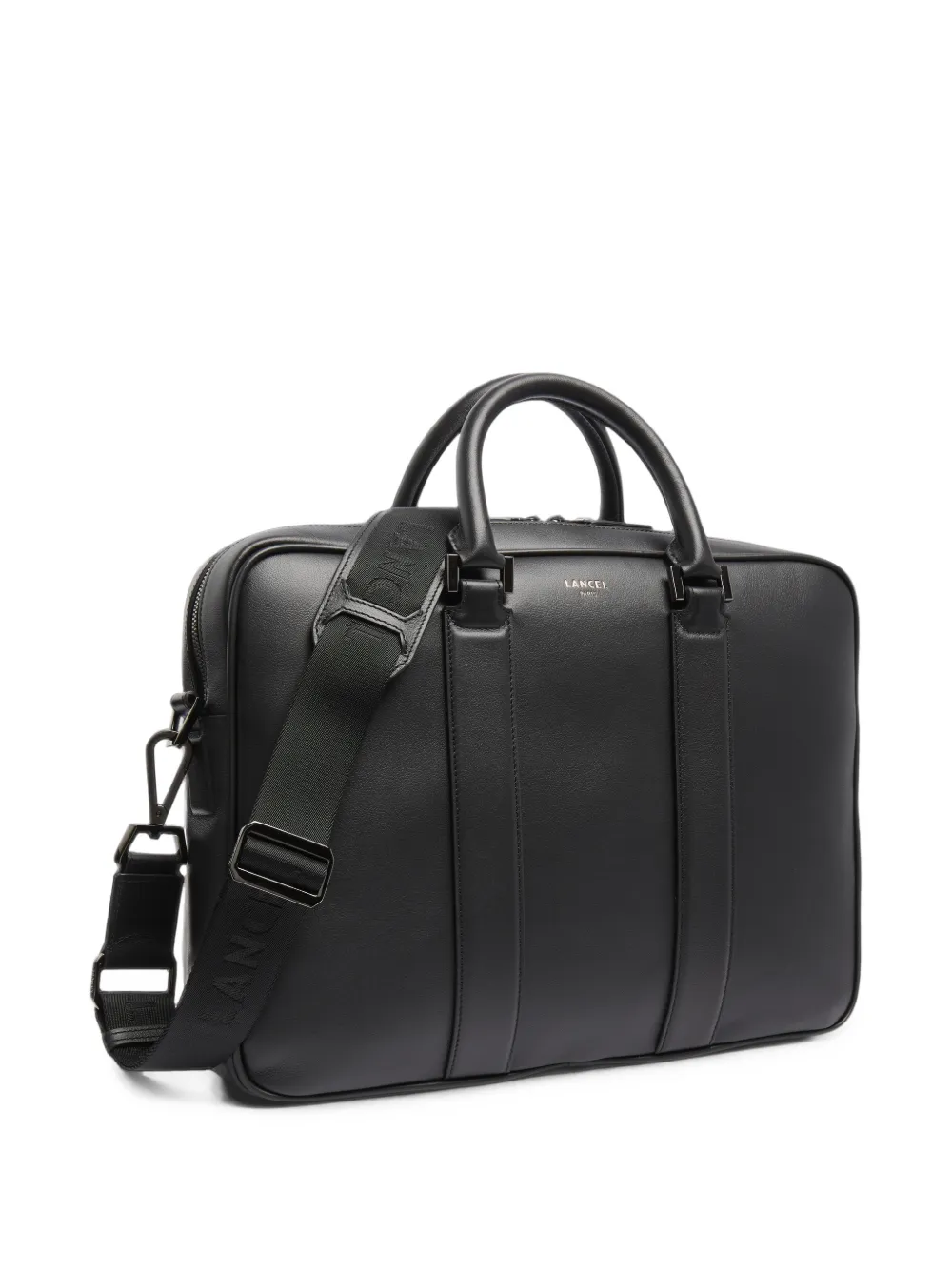 Lancel 15'6 Edgard smooth-leather briefcase Zwart