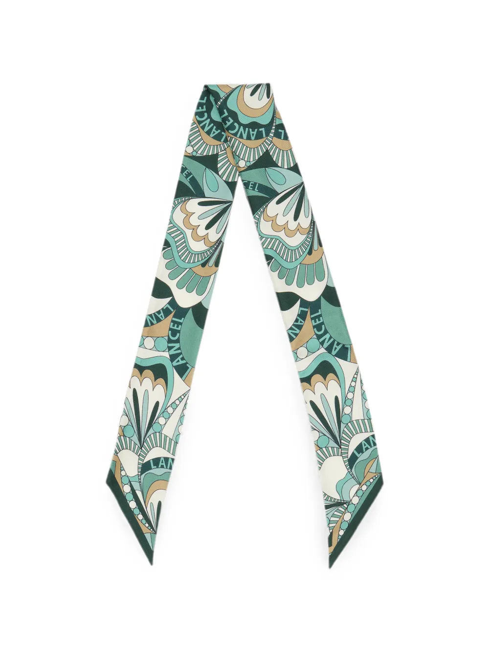 Lancel graphic-print silk headband - Grün