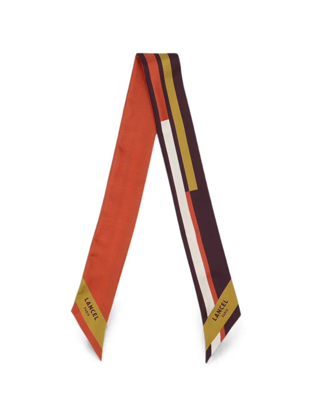 Lancel silk twill headband - Orange