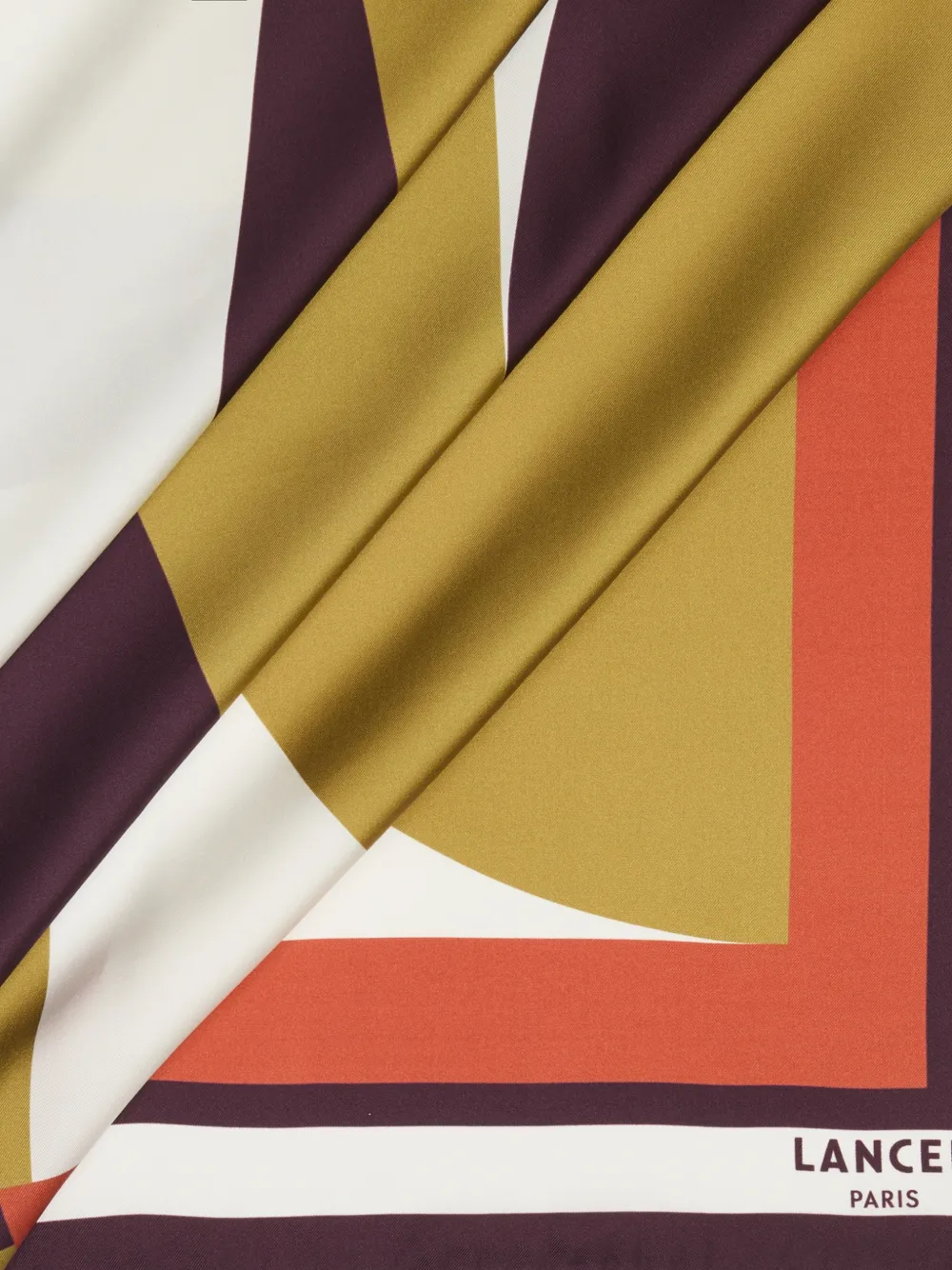 Lancel Zijden sjaal met geometrische print Oranje