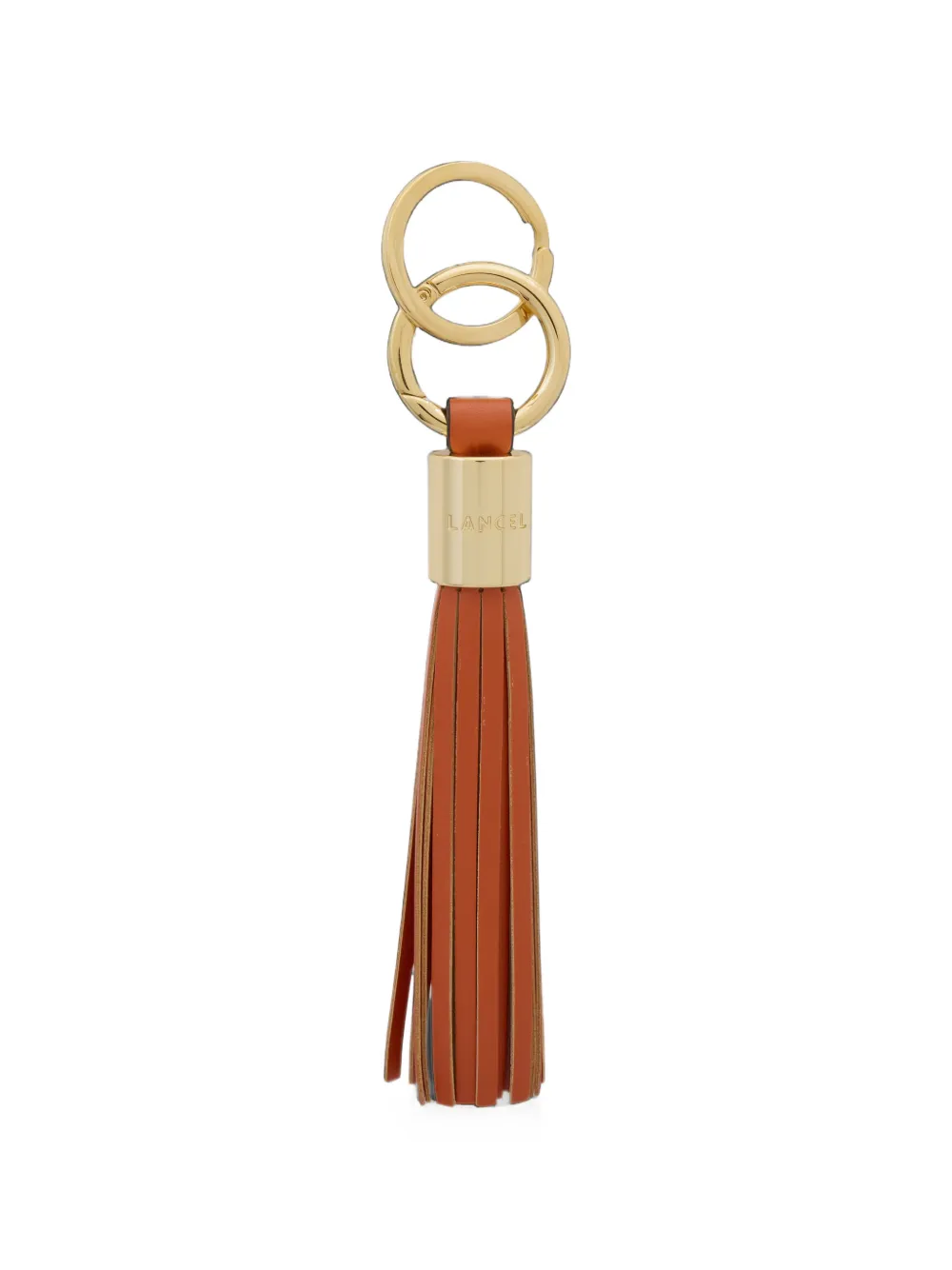 Lancel Leren sleutelhanger met kwastje Oranje