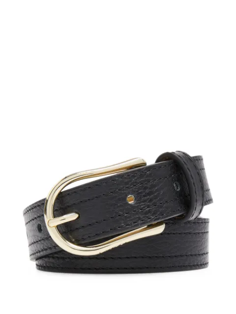 Lancel grained leather belt
