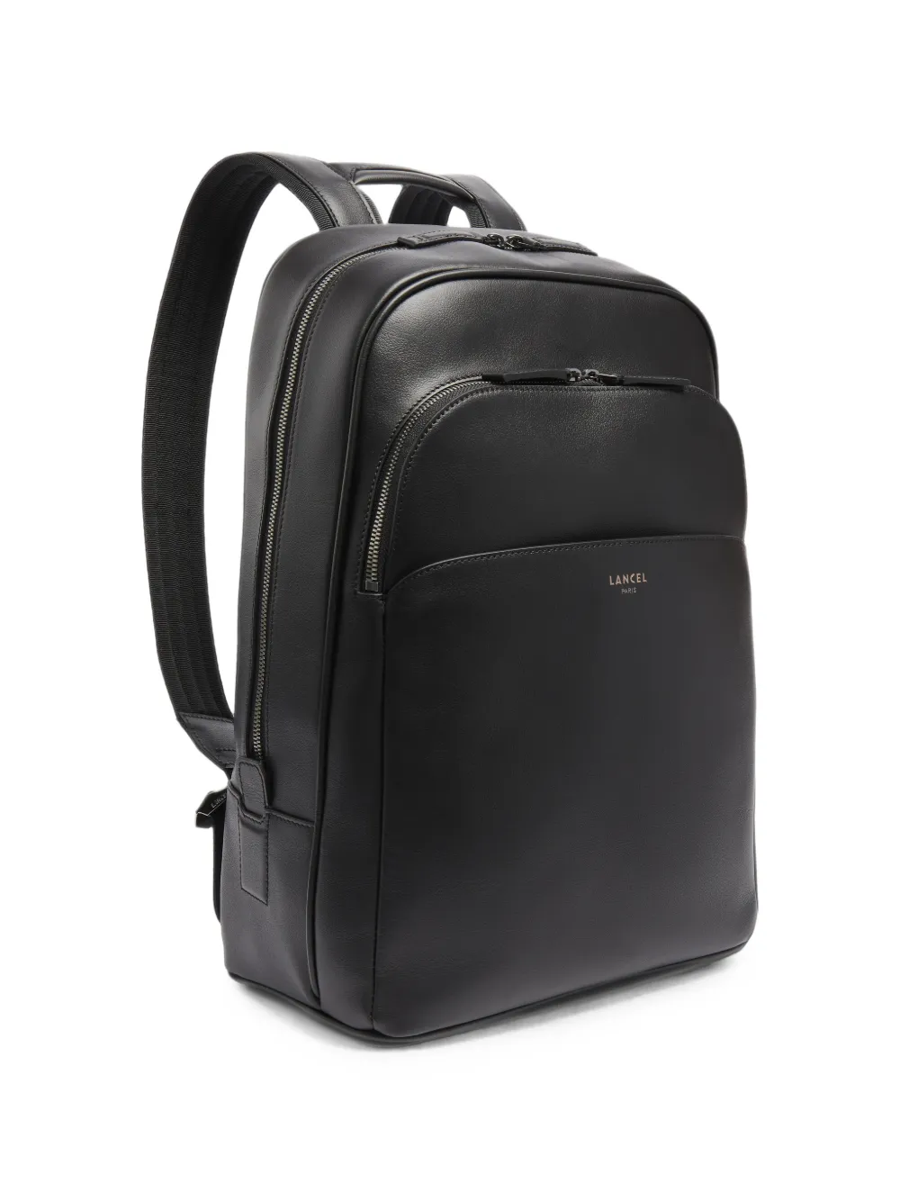 Lancel 15'6 Edgard leather backpack Zwart