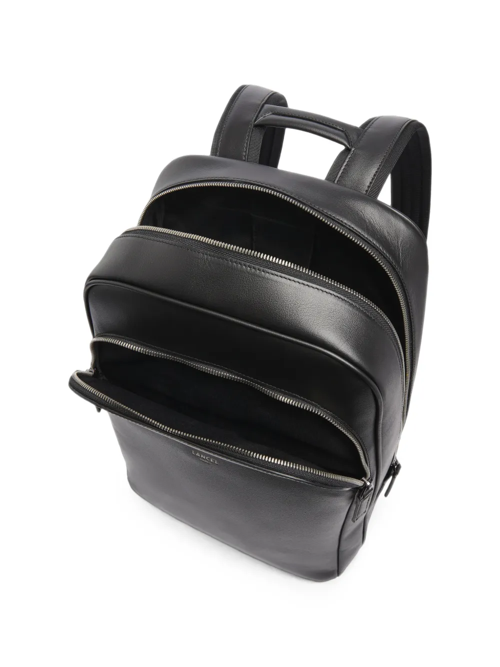 Lancel 15'6 Edgard leather backpack Zwart