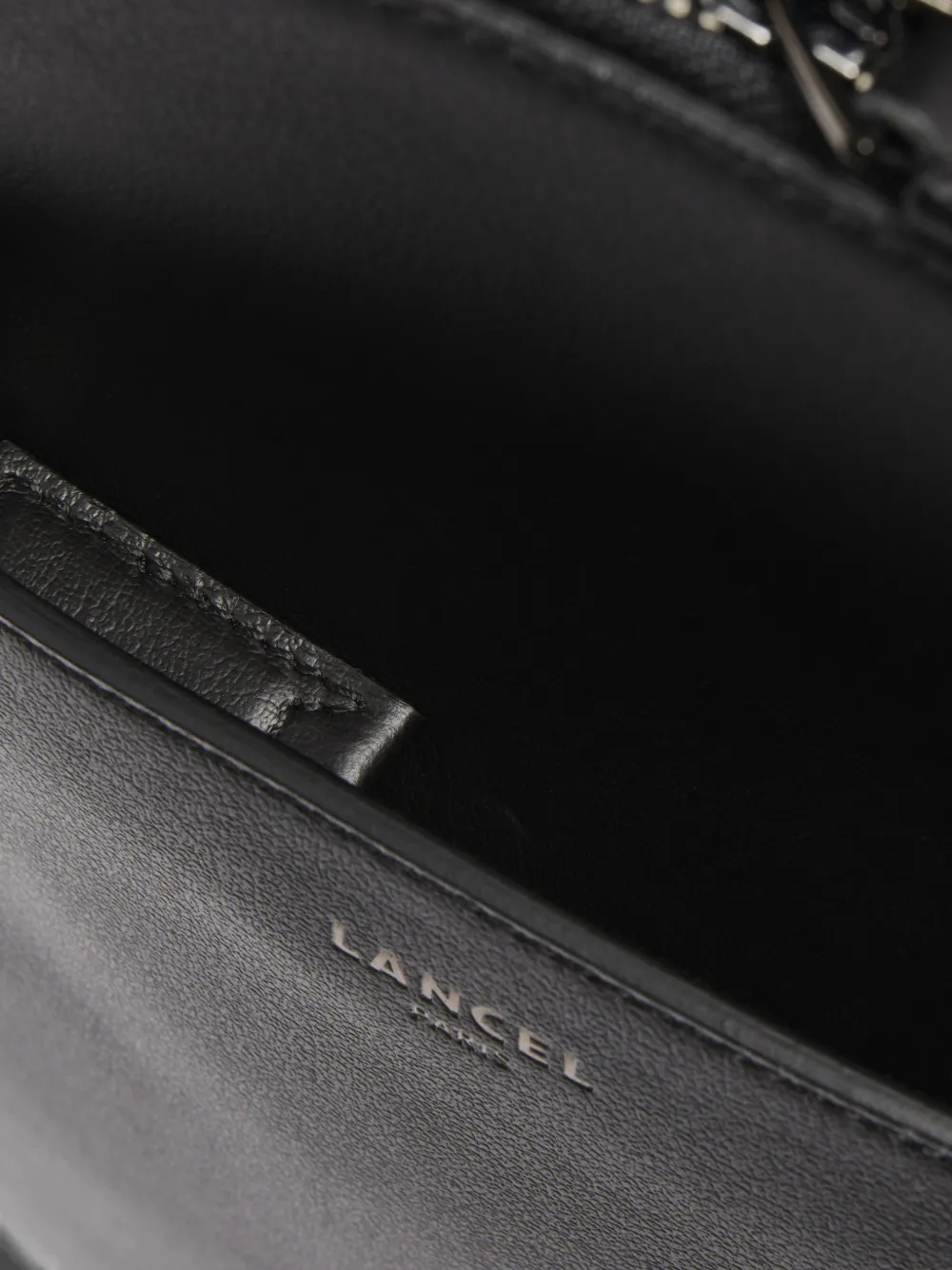 Lancel 15'6 Edgard leather backpack Zwart