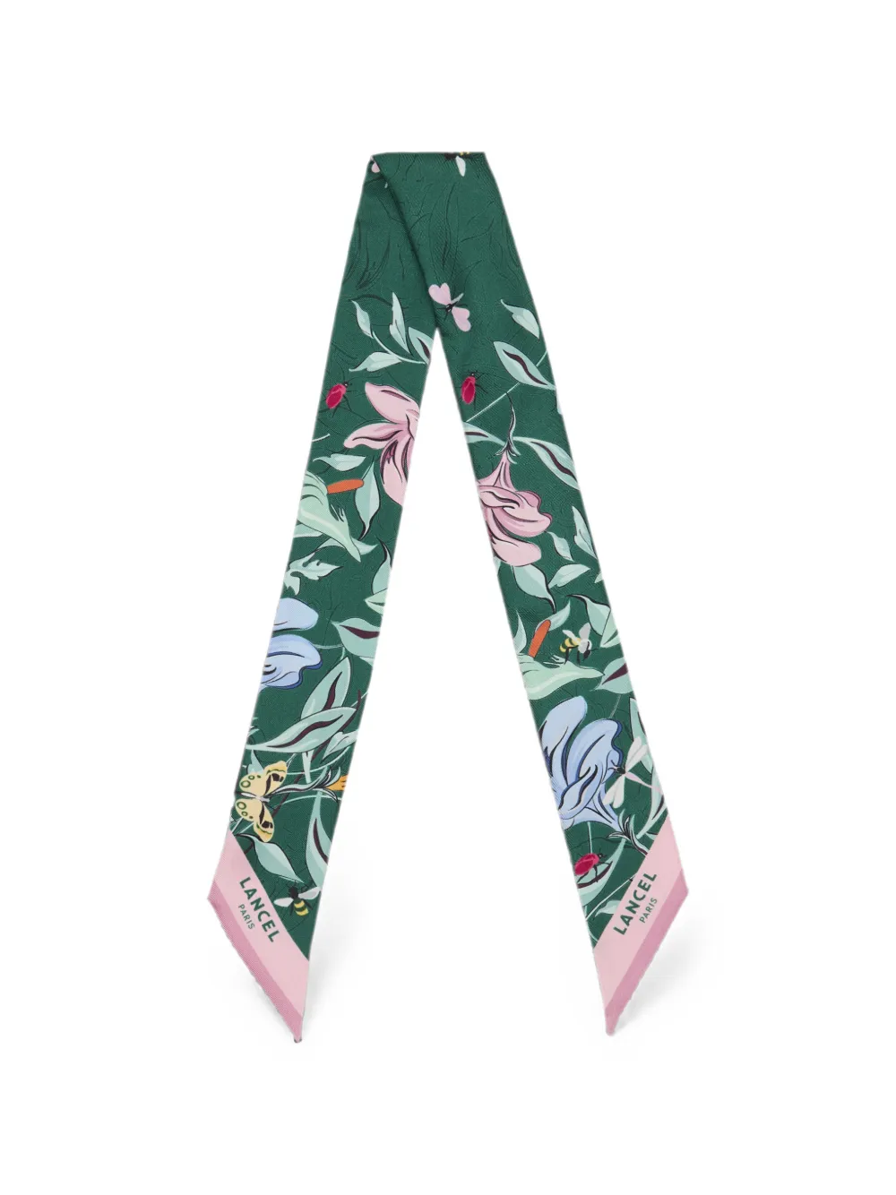 Lancel floral-print silk headband - Grün