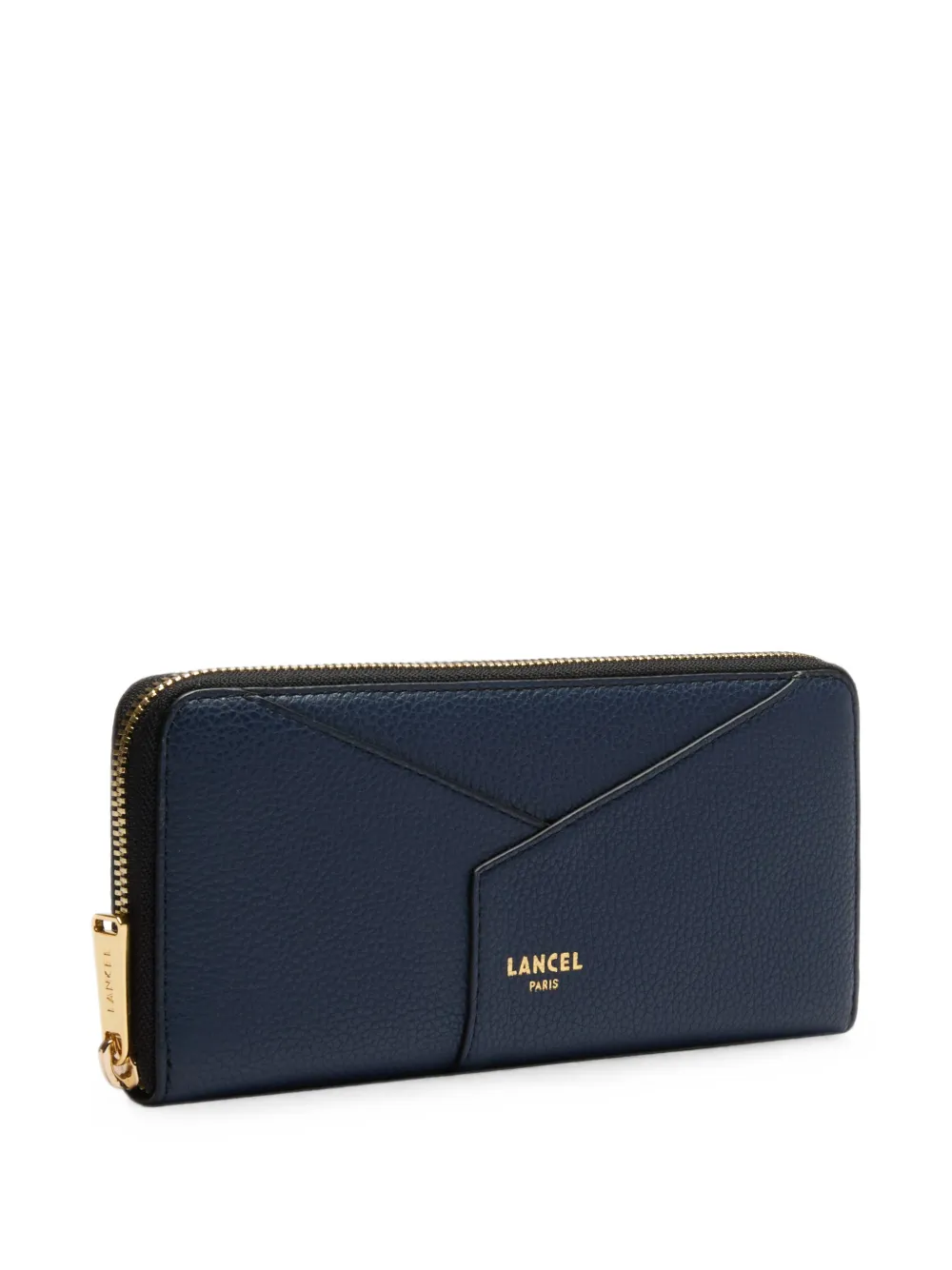 Lancel Enveloppe portemonnee met rondomlopende rits Blauw
