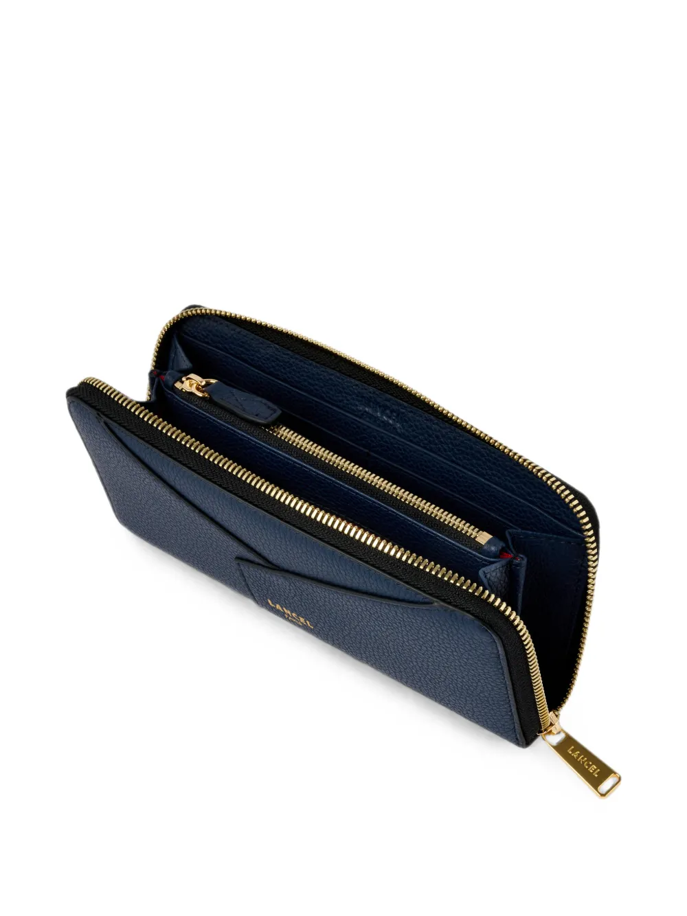 Lancel Enveloppe portemonnee met rondomlopende rits Blauw