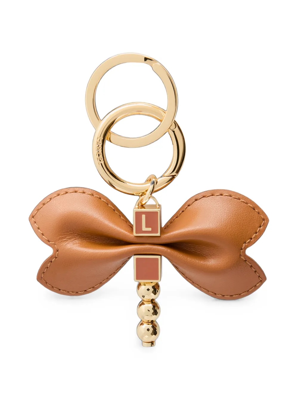 Lancel Schlüsselanhänger mit Libelle - Braun