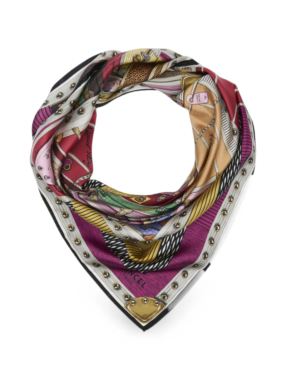 Lancel 90 Square printed silk scarf - Violett