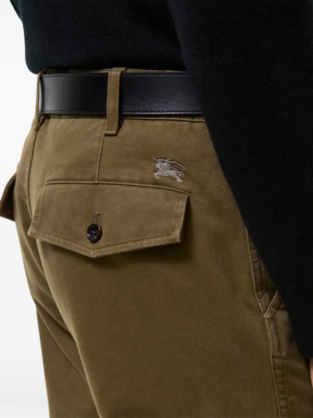 Burberry Katoenen twill chino Groen