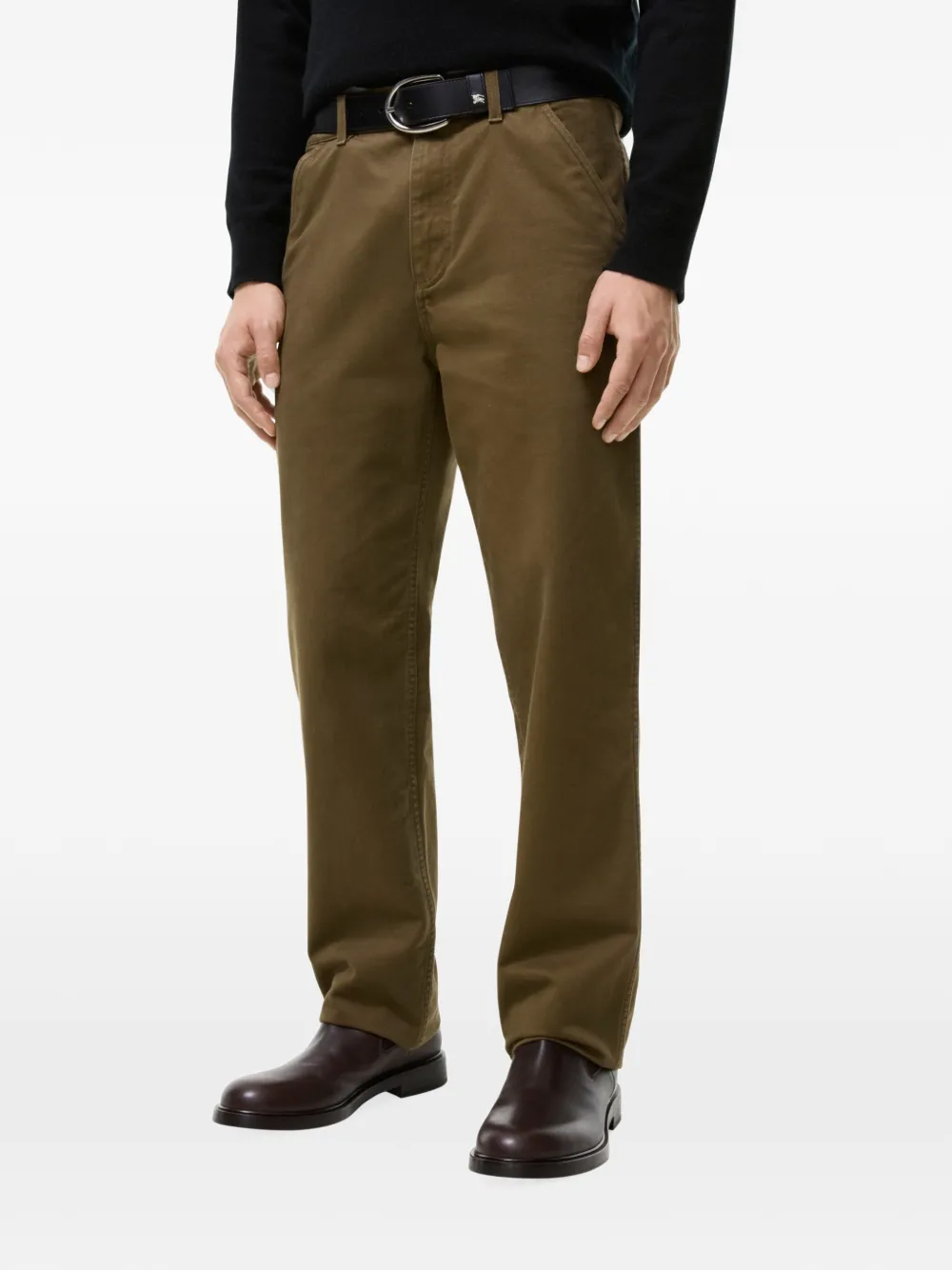 Burberry Katoenen twill chino Groen
