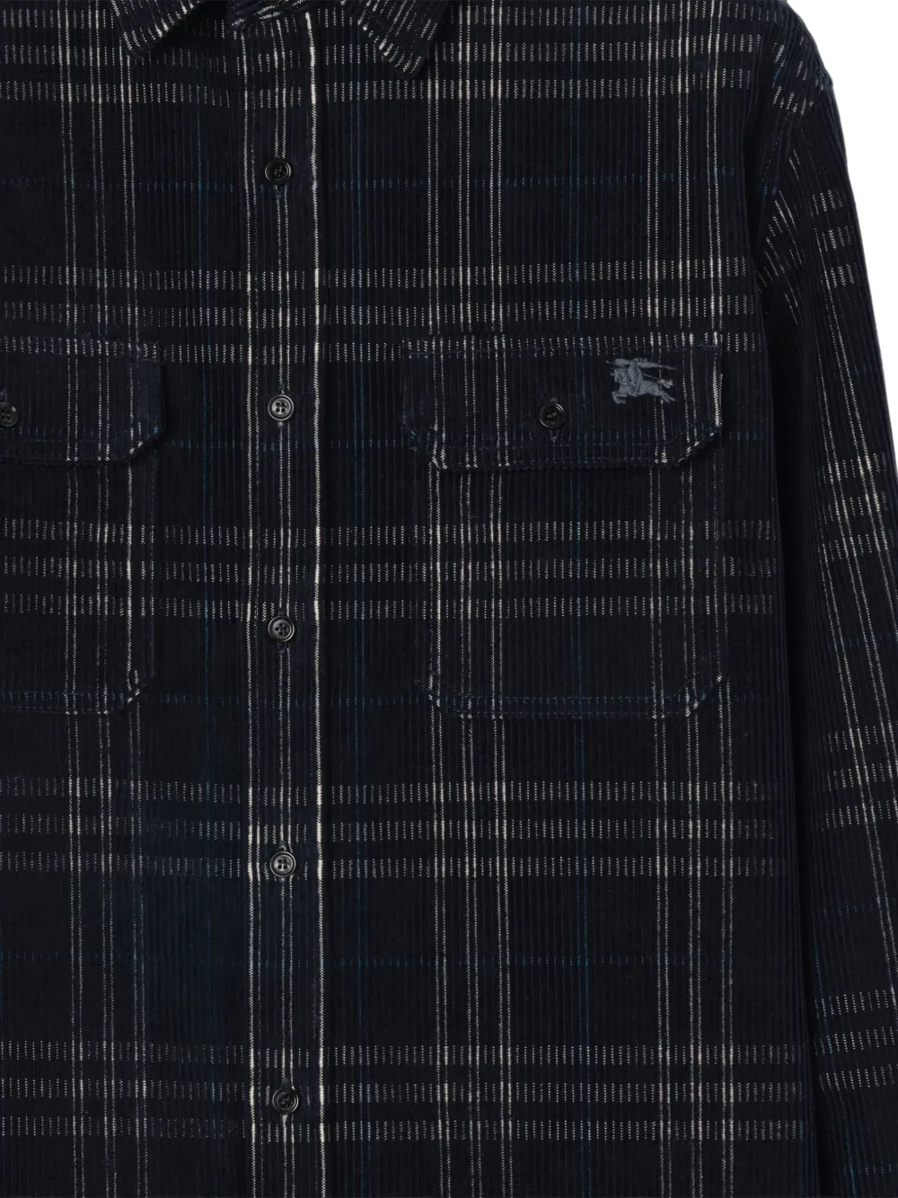 Burberry Geruit ribfluwelen shirtjack Blauw
