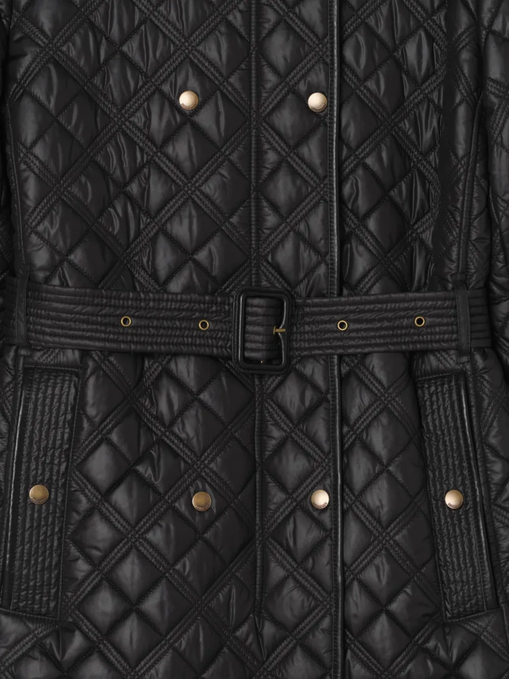 Burberry Rosedale gewatteerde nylon jas Zwart
