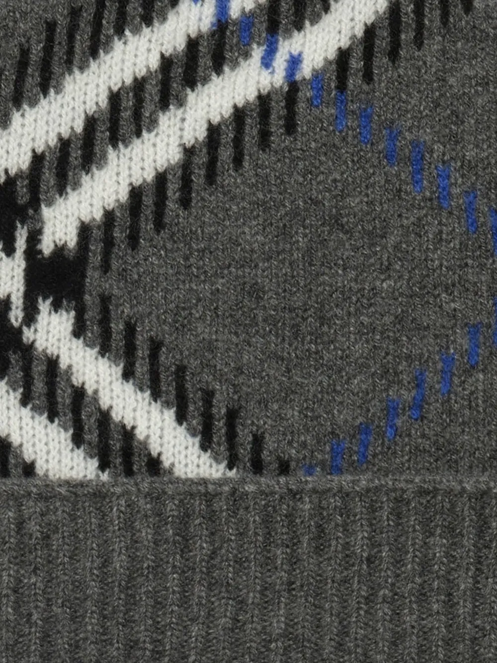 Burberry Geruite muts van kasjmierblend Grijs