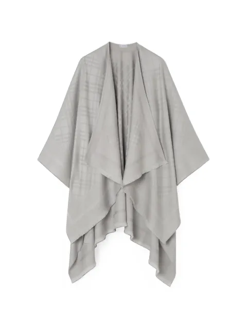 Burberry Check wool cashmere cape