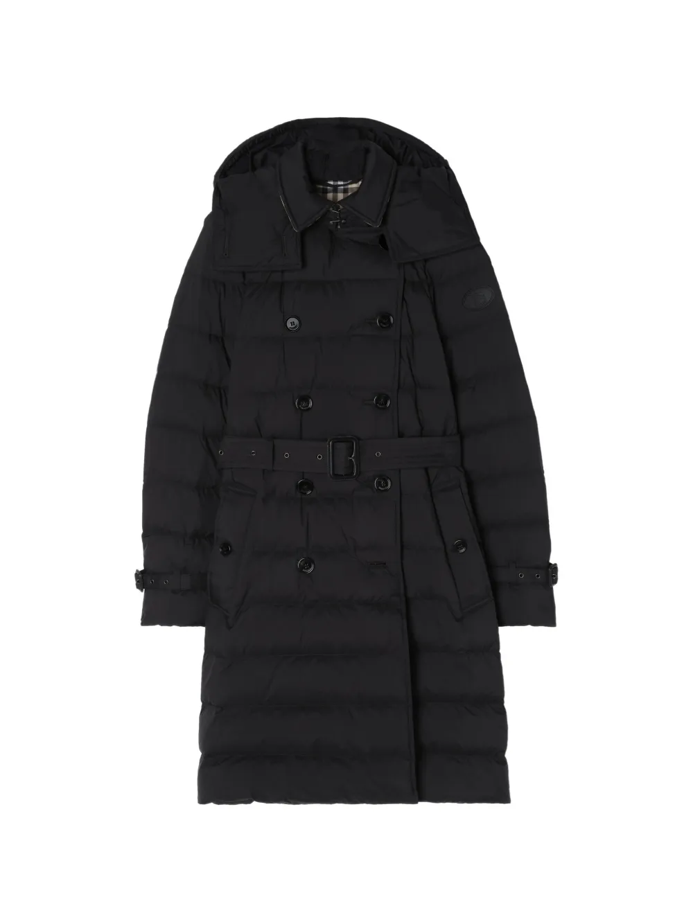 Burberry Piumino Audley medio in nylon - Nero