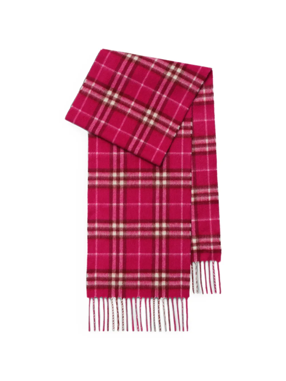 Burberry Kids Geruite kasjmier sjaal Roze