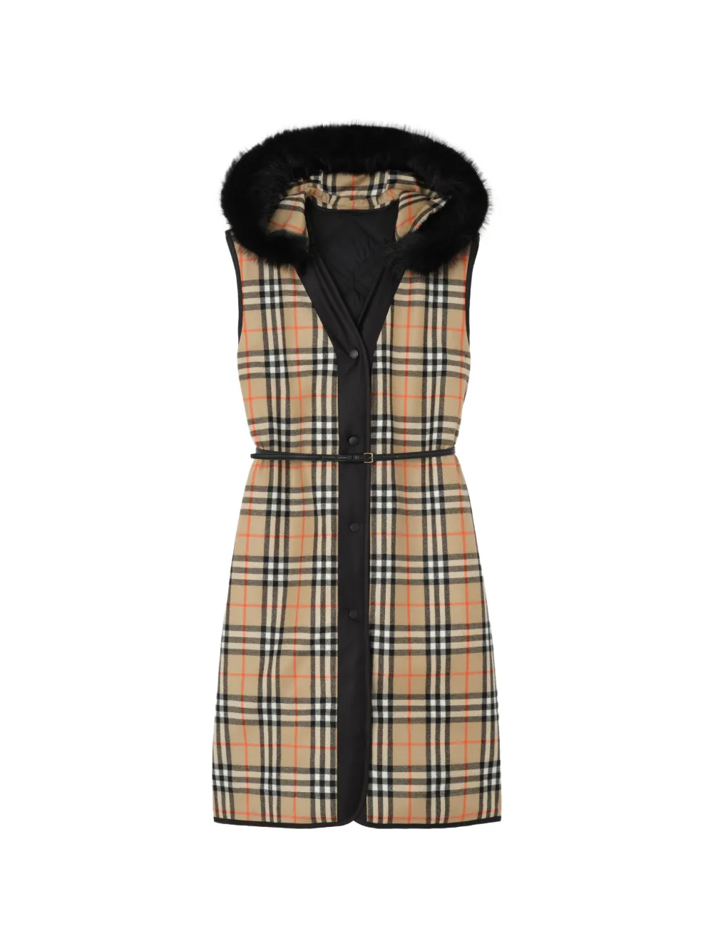 Burberry Wendbare Weste mit Kapuze - Nude