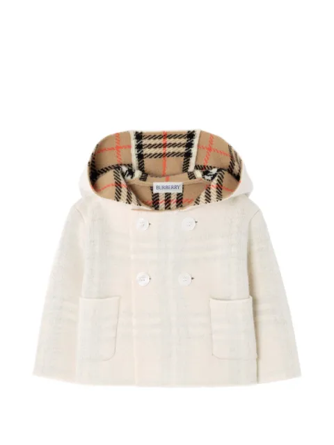Burberry Kids reversible check duffle coat