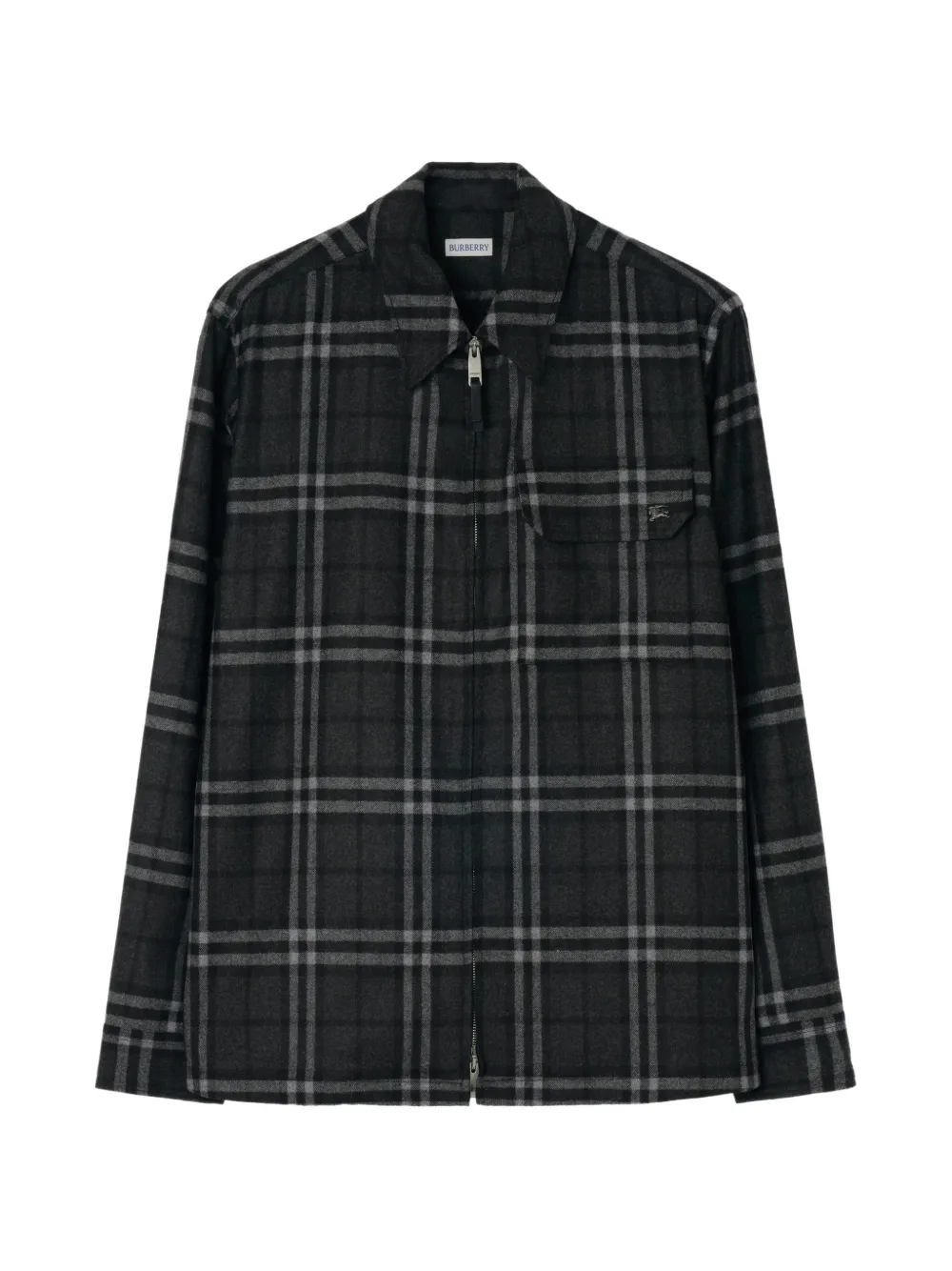 Burberry check wool cashmere overshirt