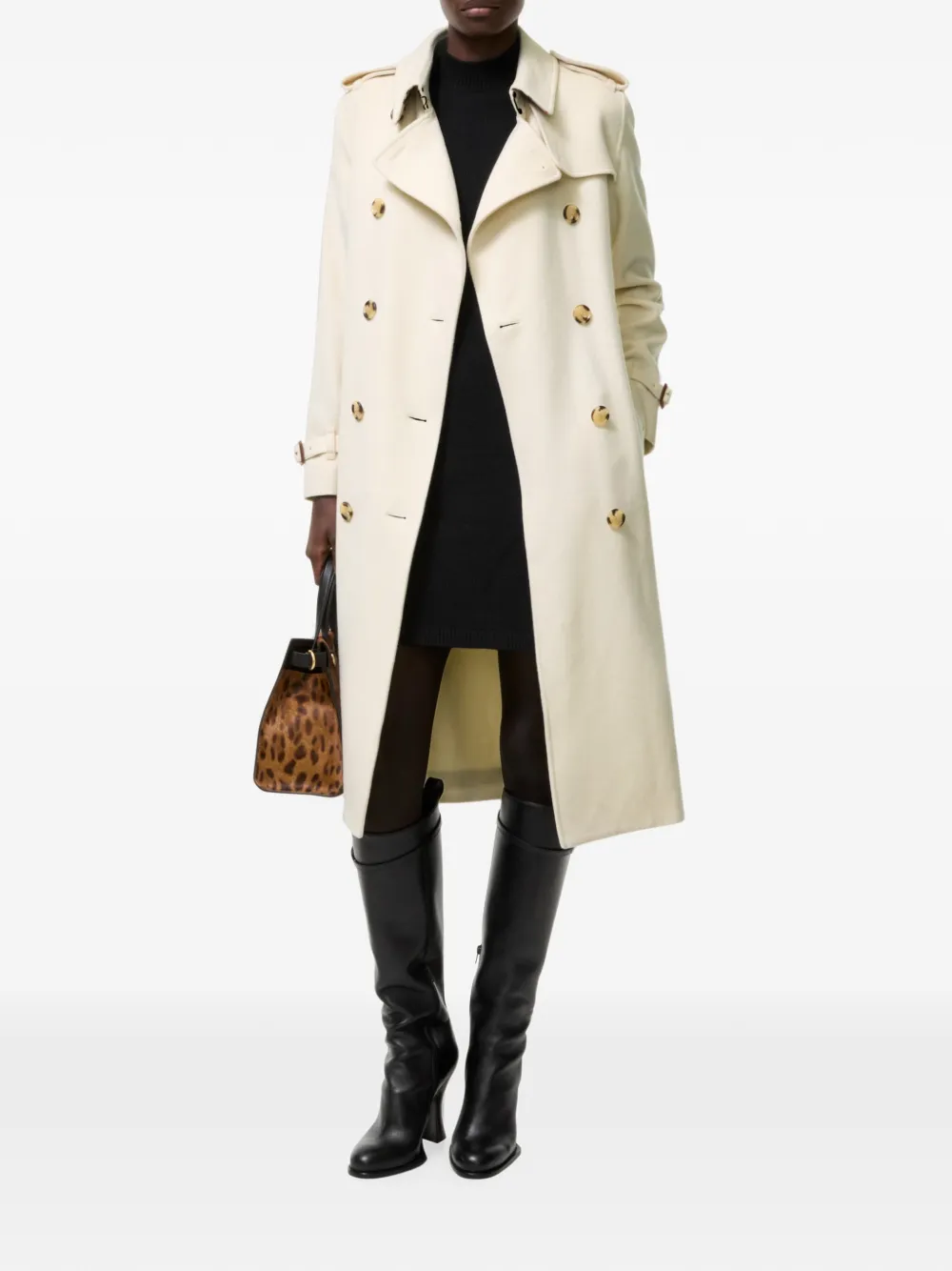 Burberry Kensington kasjmier trenchcoat Beige