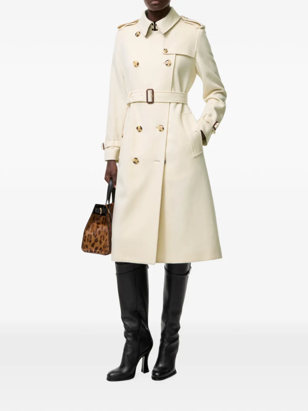 Burberry Kensington kasjmier trenchcoat Beige