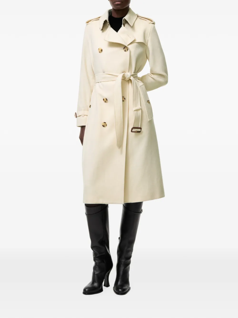 Burberry Kensington kasjmier trenchcoat Beige