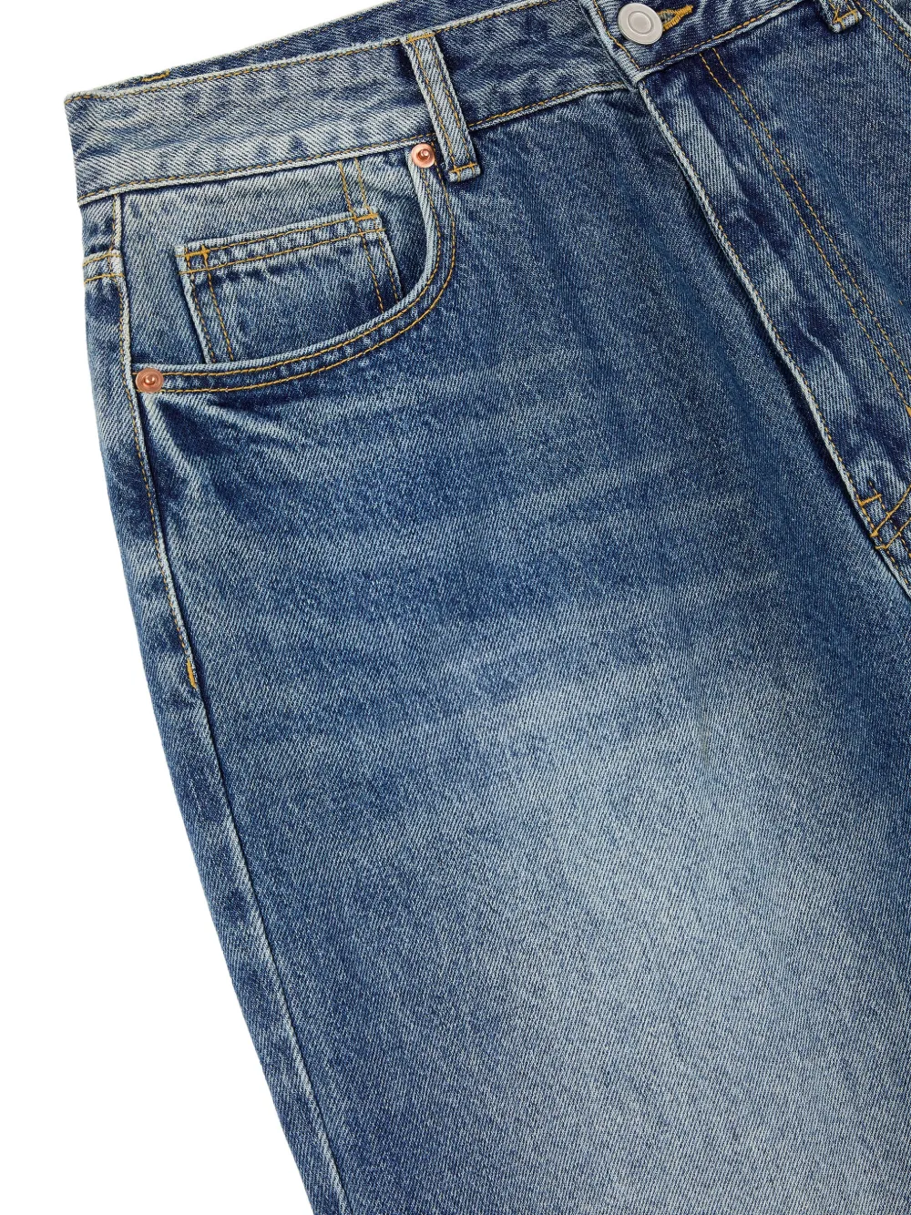 TOMBOY washed straight-fit jeans Blauw