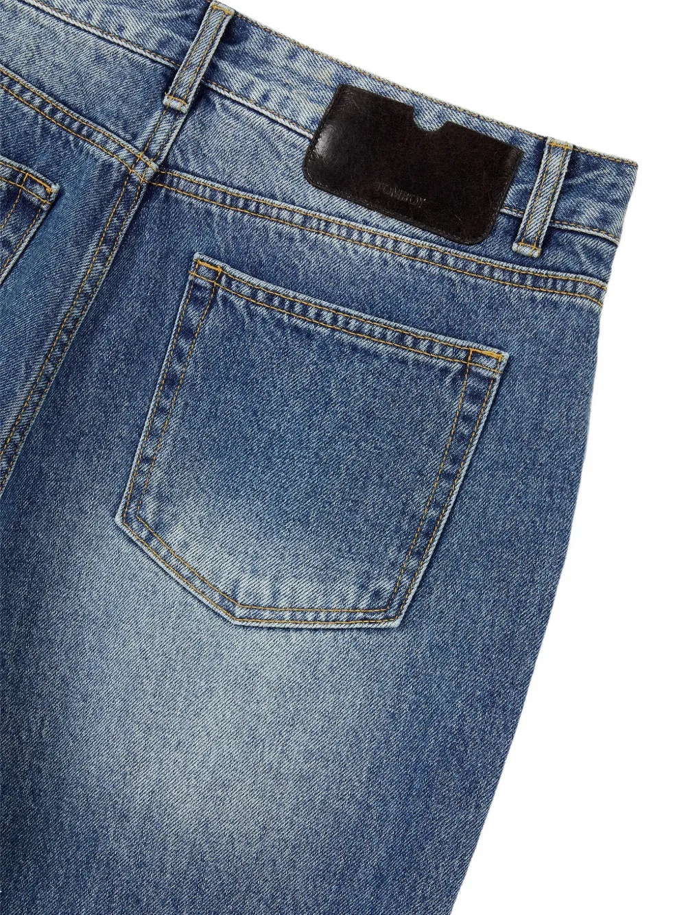 TOMBOY washed straight-fit jeans Blauw