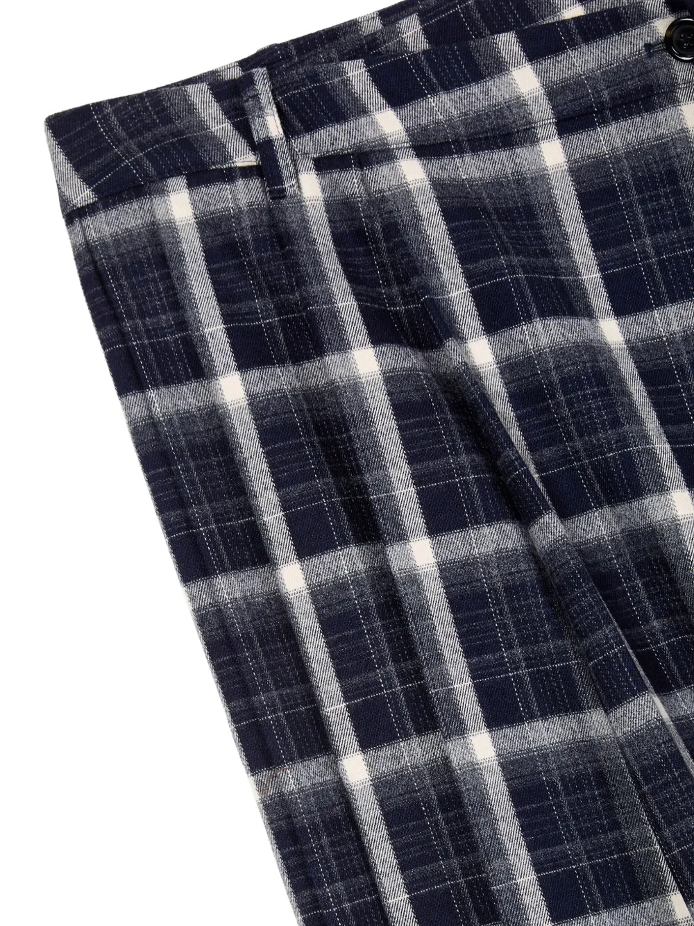 TOMBOY Geruite ongebalanceerde wikkelrok Blauw