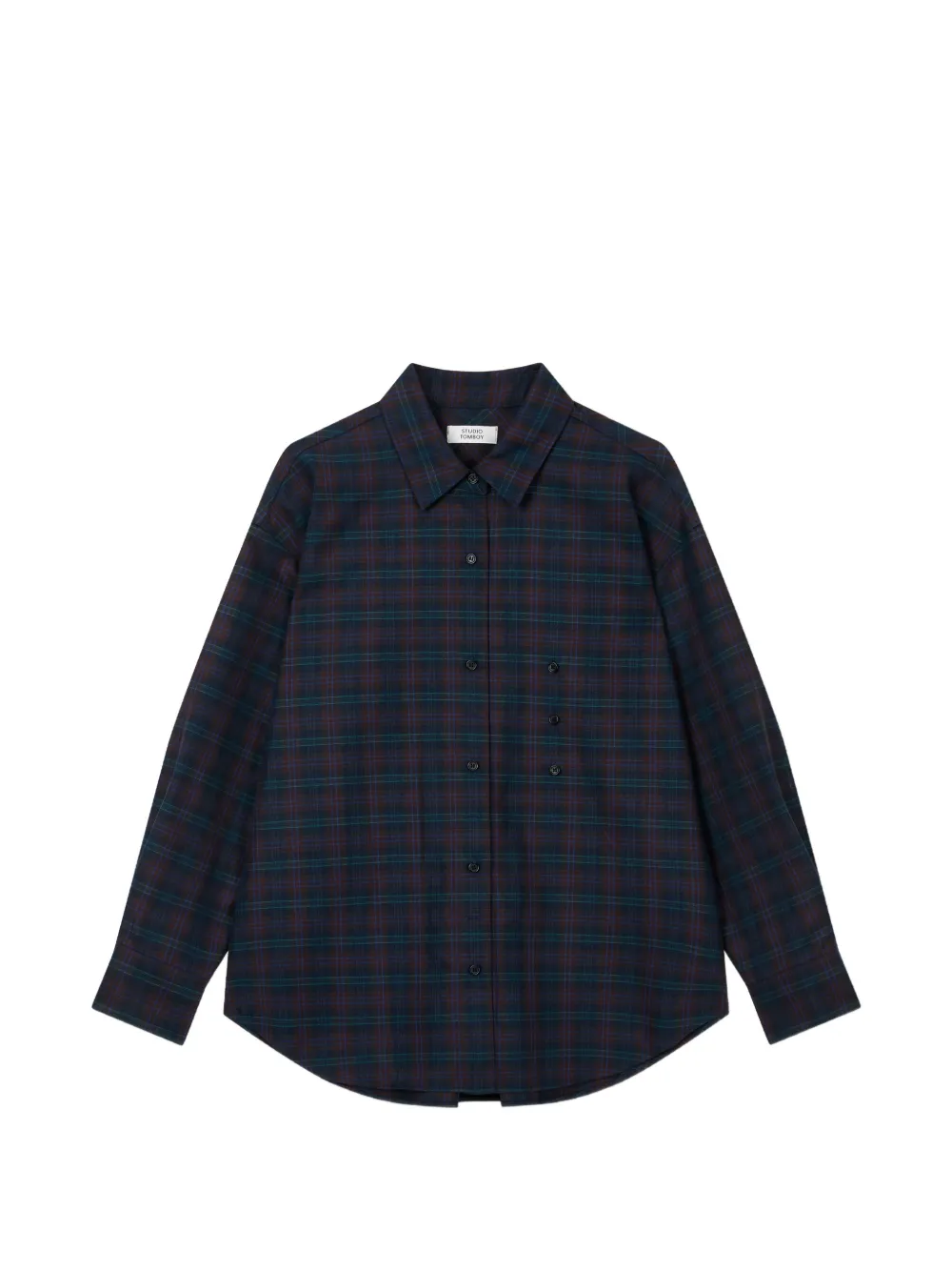TOMBOY check convertible shirt - Braun
