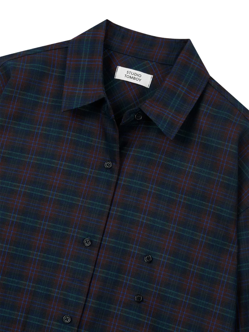 TOMBOY Geruit verstelbaar blouse Bruin