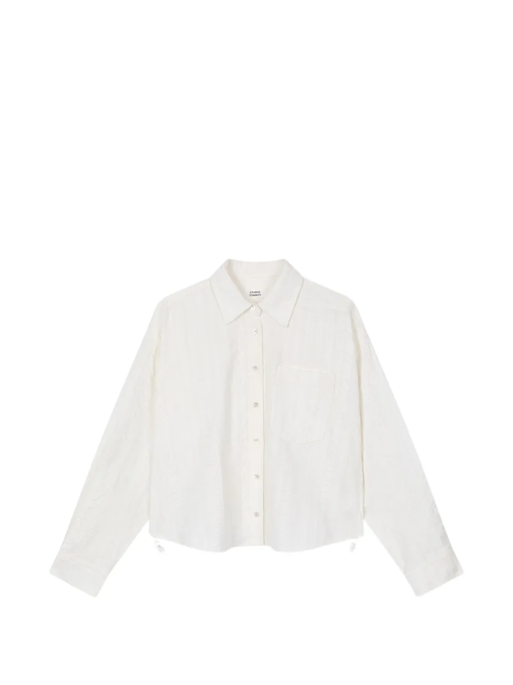 TOMBOY corduroy drawstring shirt - Weiß