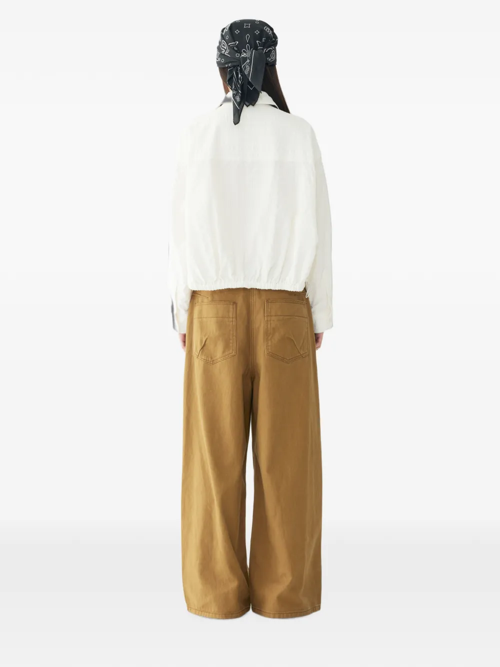 TOMBOY corduroy drawstring shirt Wit