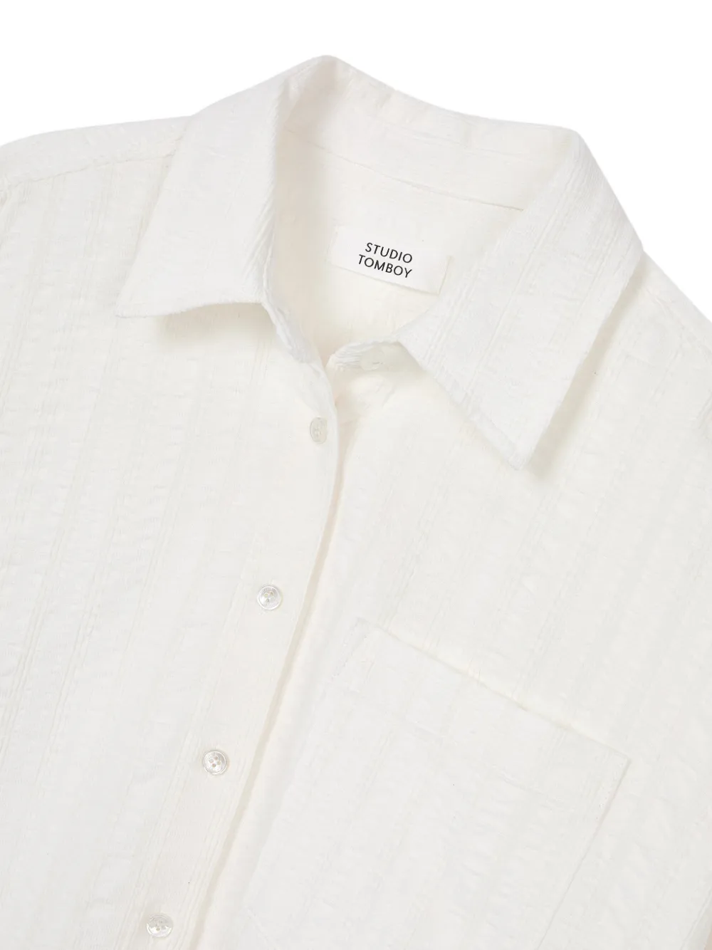 TOMBOY corduroy drawstring shirt Wit