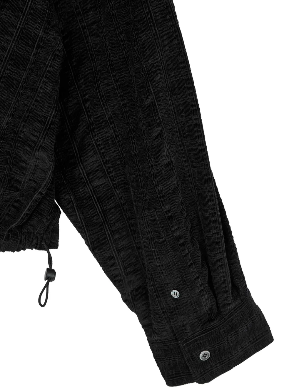 TOMBOY Ribfluwelen blouse met trekkoord Zwart