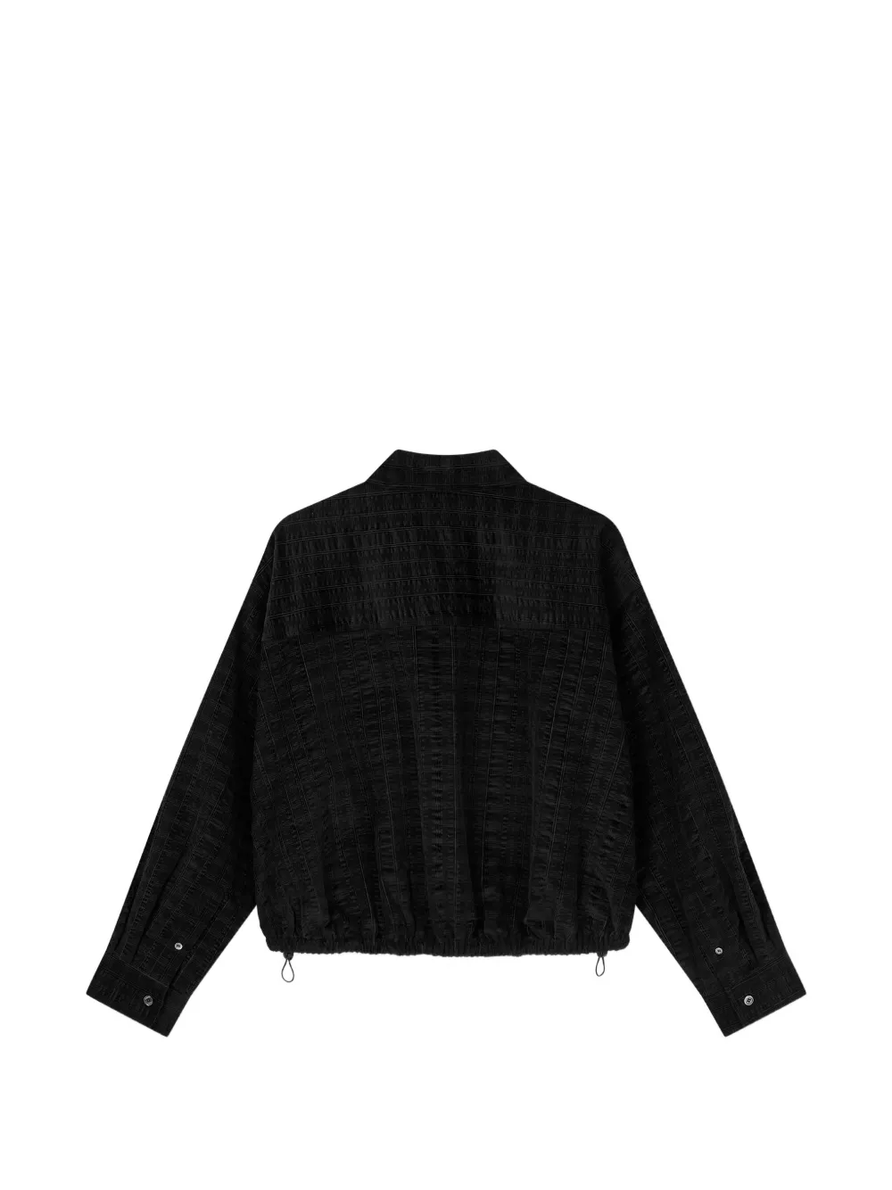 TOMBOY Ribfluwelen blouse met trekkoord Zwart