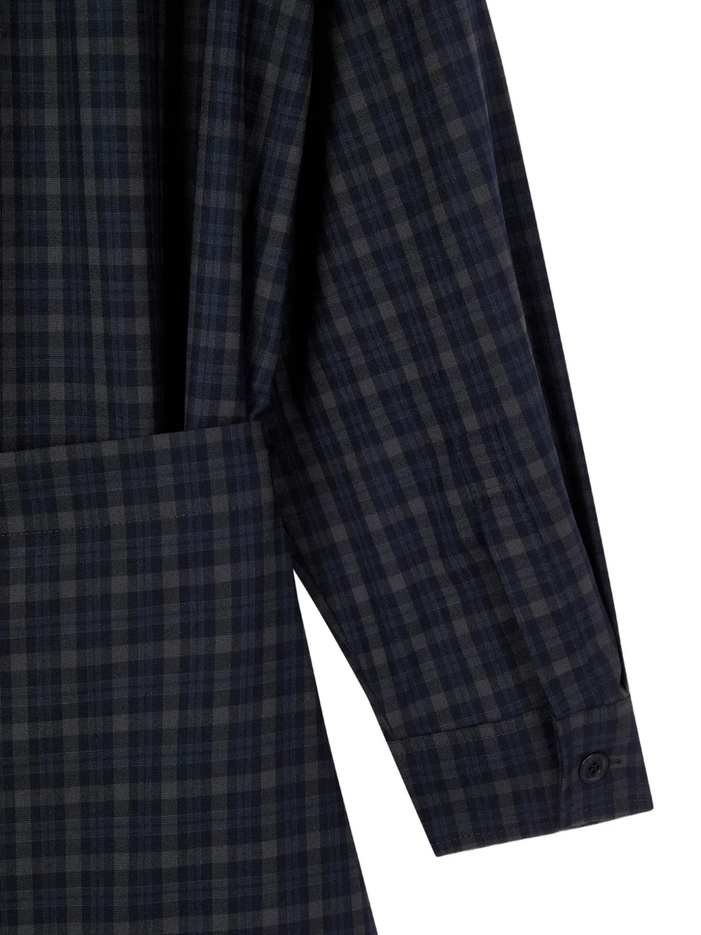 TOMBOY Geruite midi-wikkeljurk Blauw