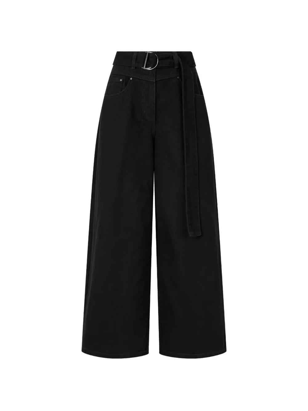 TOMBOY belted denim jeans - Schwarz