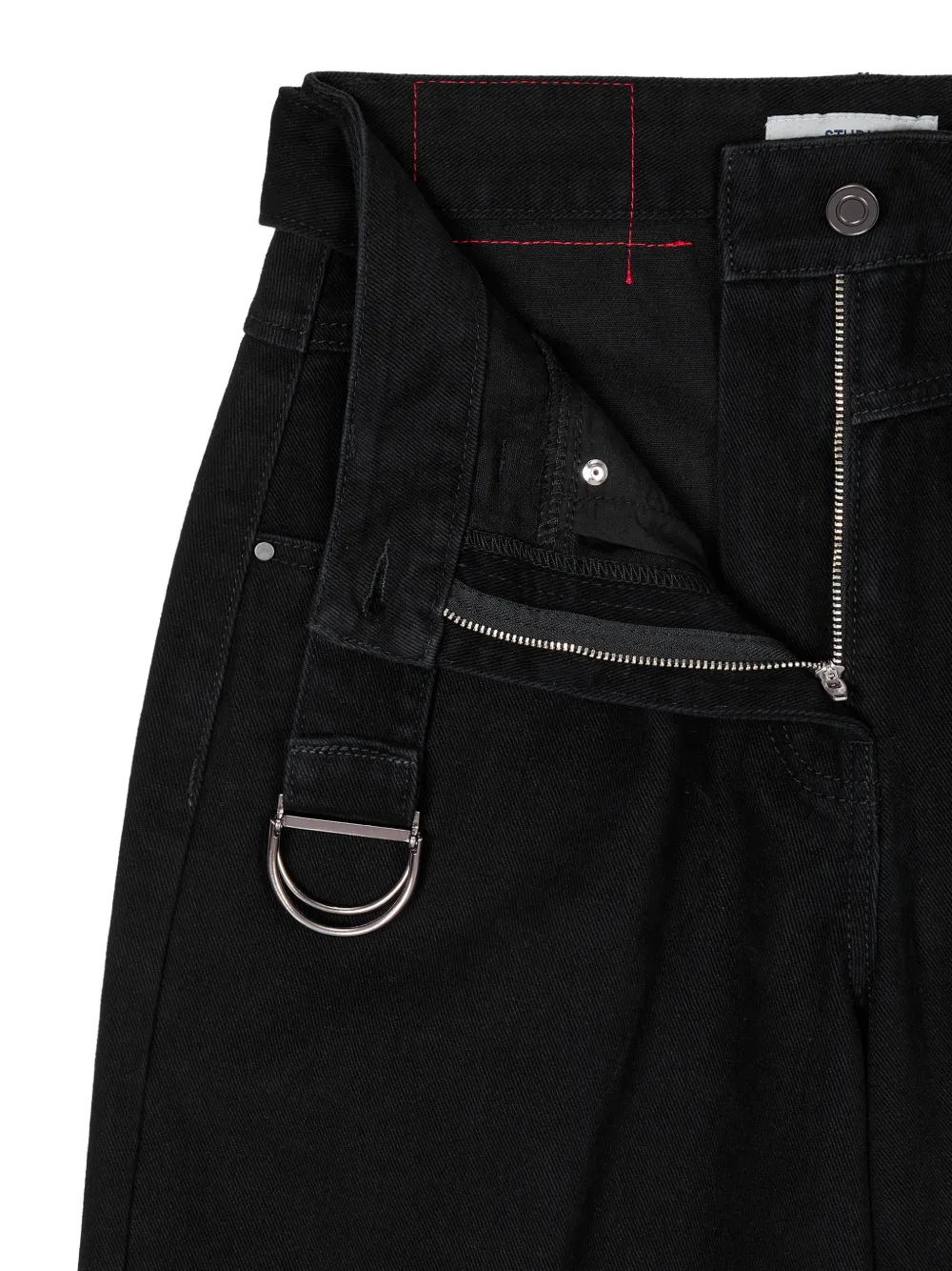 TOMBOY belted denim jeans Zwart