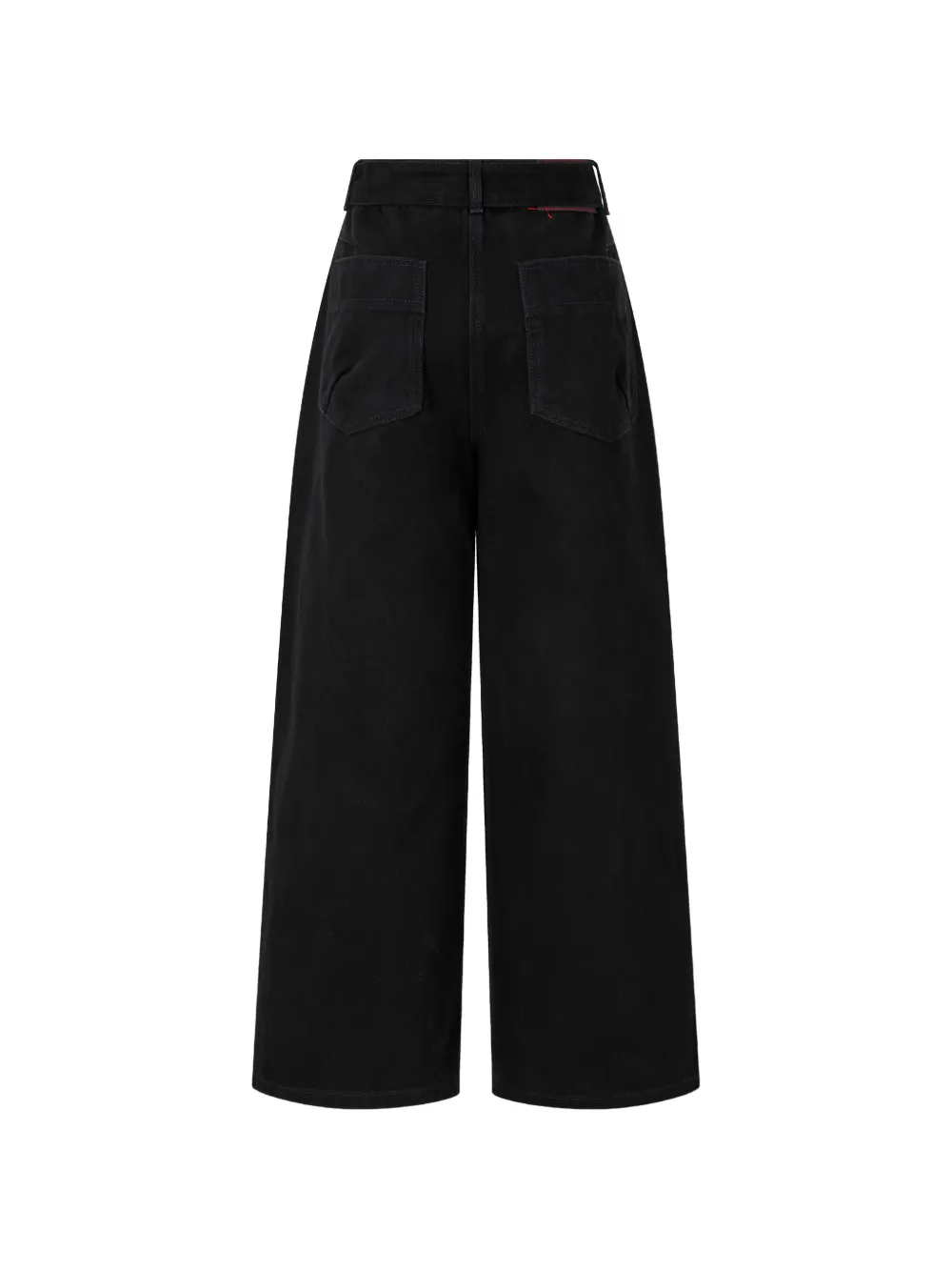 TOMBOY belted denim jeans Zwart