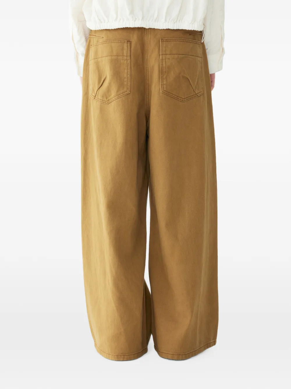 TOMBOY Jeans met wijde pijpen Beige