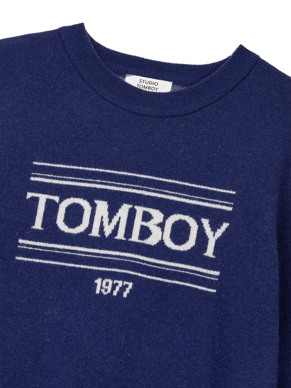 TOMBOY logo-intarsia sweater Blauw