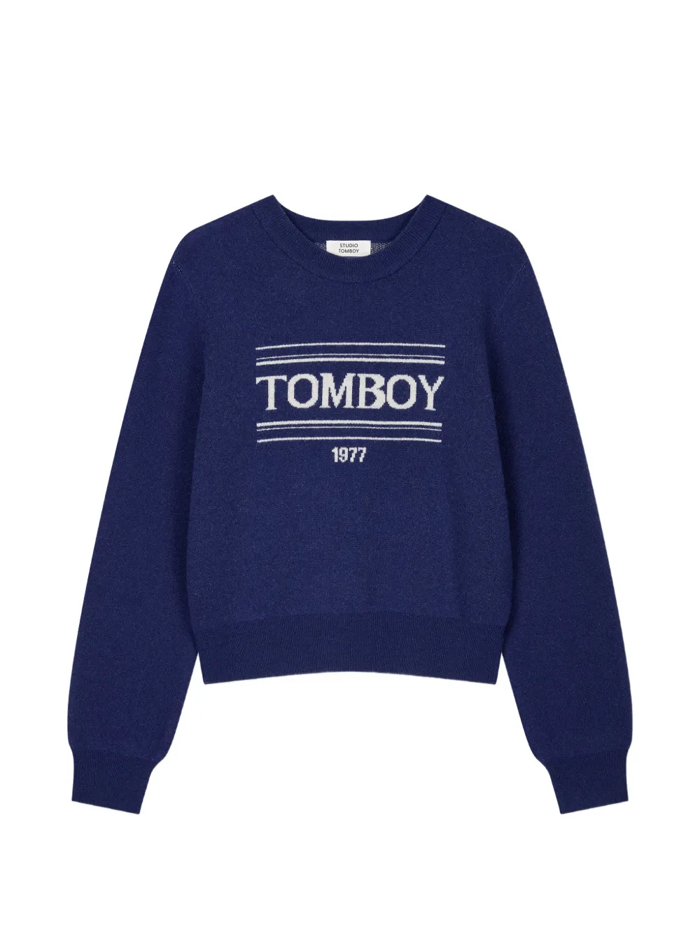 TOMBOY pull à logo en intarsia - Bleu TOMBOY pull à logo en intarsia - Bleu