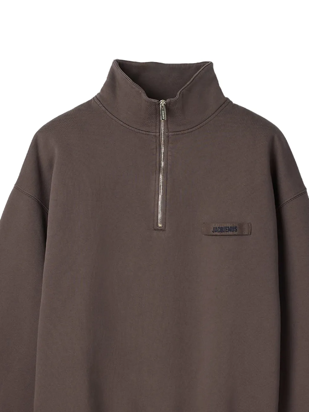 Jacquemus Le Camionneur sweater met halve rits Bruin