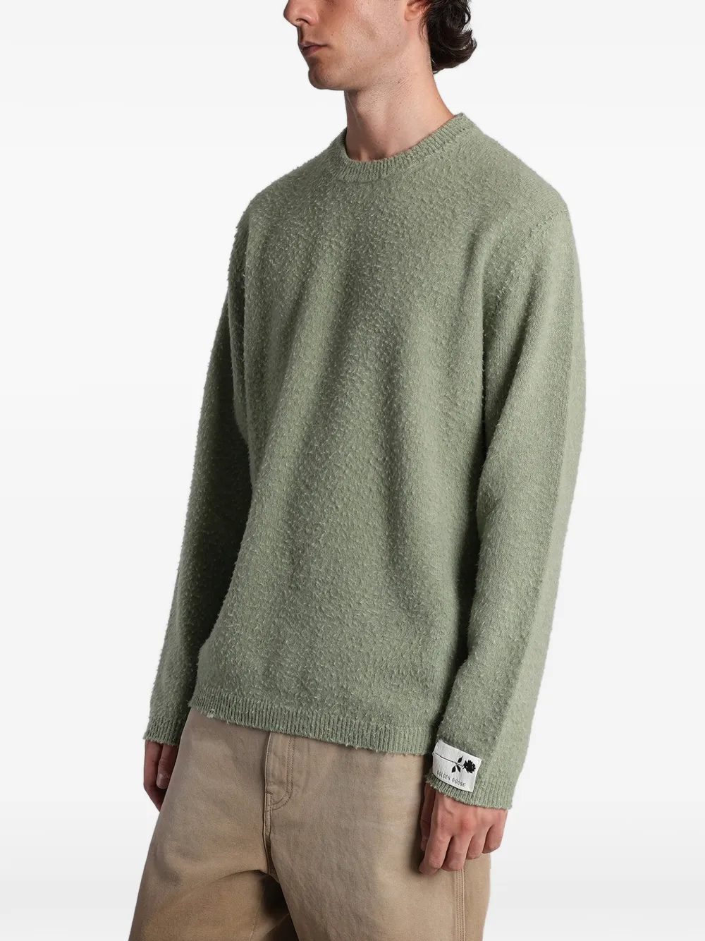 Golden Goose Bouclé gebreide trui met ronde hals Groen