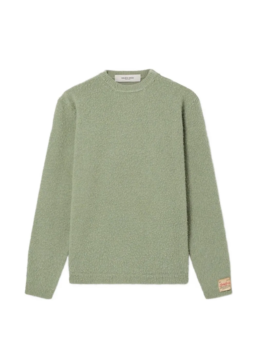 Golden Goose Bouclé gebreide trui met ronde hals Groen