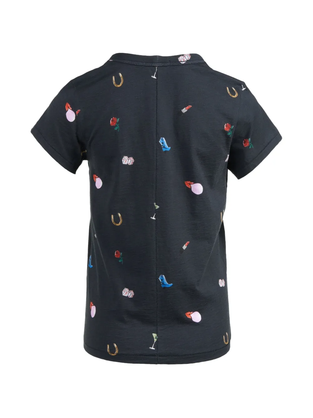rag & bone T-shirt met grafische print Zwart
