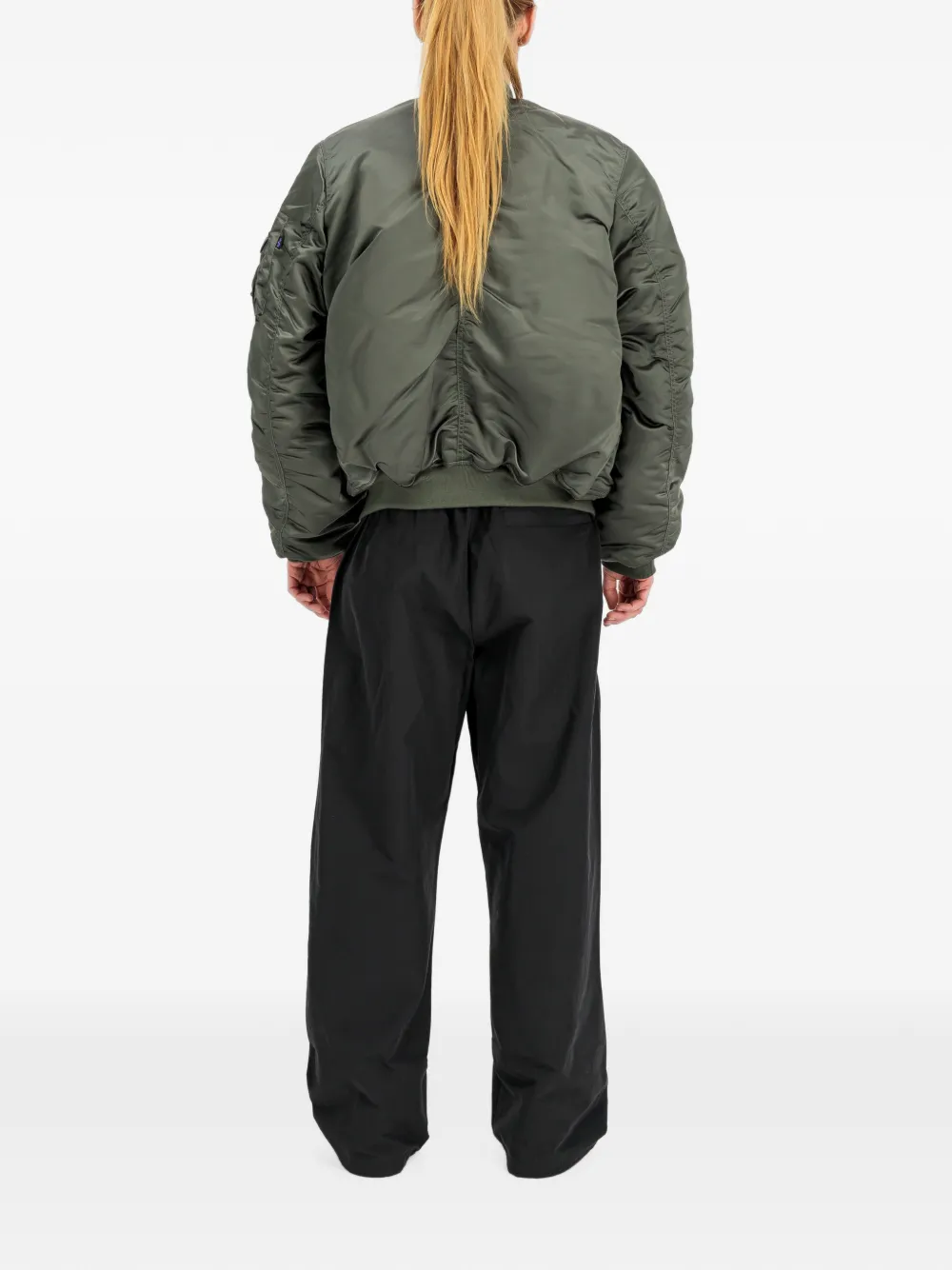 Alpha Industries Bomberjack met ruches Groen